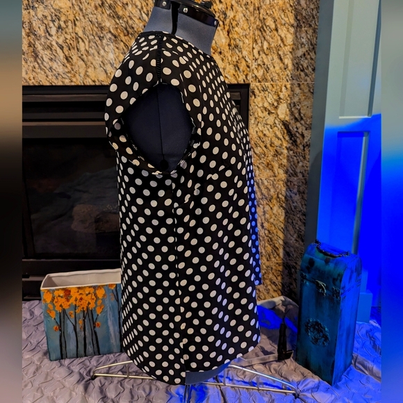 Black and white polka dot blouse - L - Picture 5 of 7